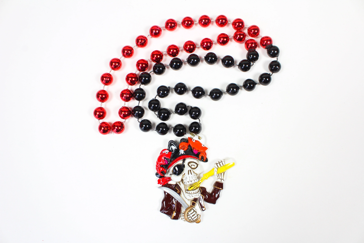 Skeleton Pirate Drinking Beer Bead