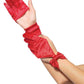 Satin Cut Out Gloves