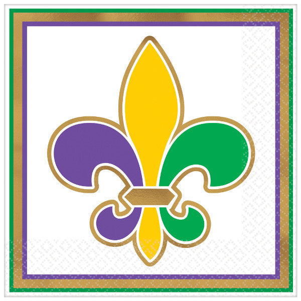 Beverage Napkins: Fleur De Lis (16ct.)