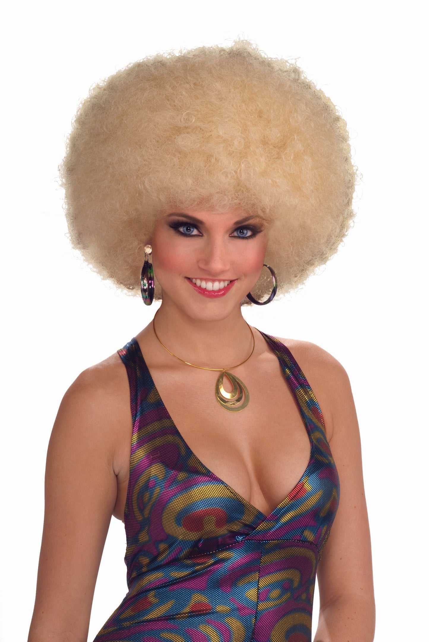 Deluxe Afro Wig: Mixed Blonde