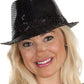 Sequin Fedora - Black