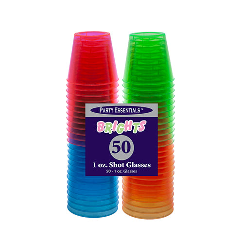 1oz. Shot Glasses: Neon Assorted (50ct.)