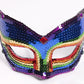 Sequin Mask with Eyeglasses Arms: Rainbow