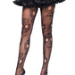 Plus Size: Sugar Skull Tights - Black (1X/2X)