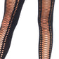 Faux Lace Up Tights - Black