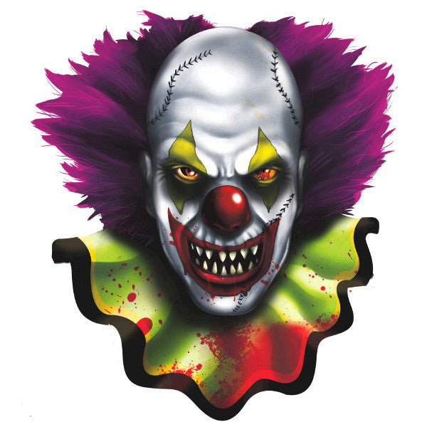 15" Paper Cutout: Creepy Carnival Clown