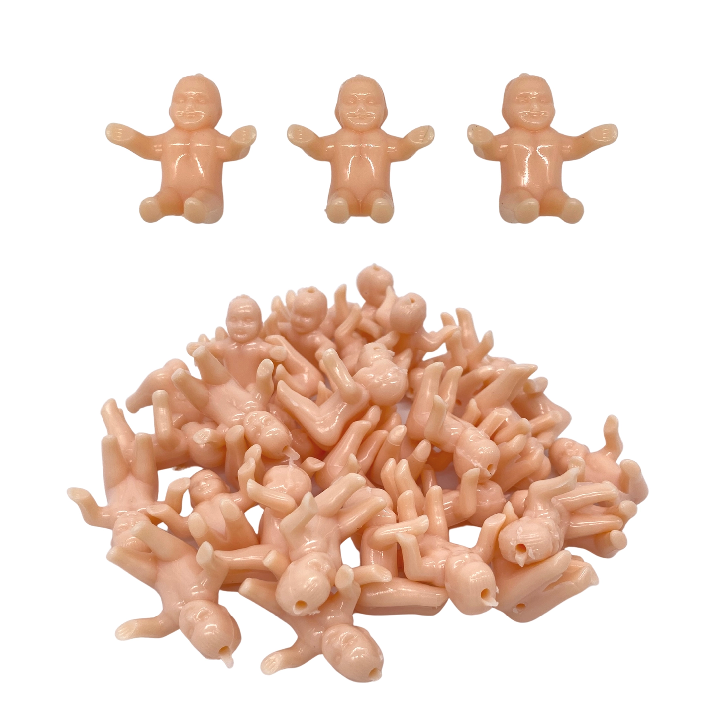 Small King Cake Baby 2.5cm - Peach (3 Dozen)