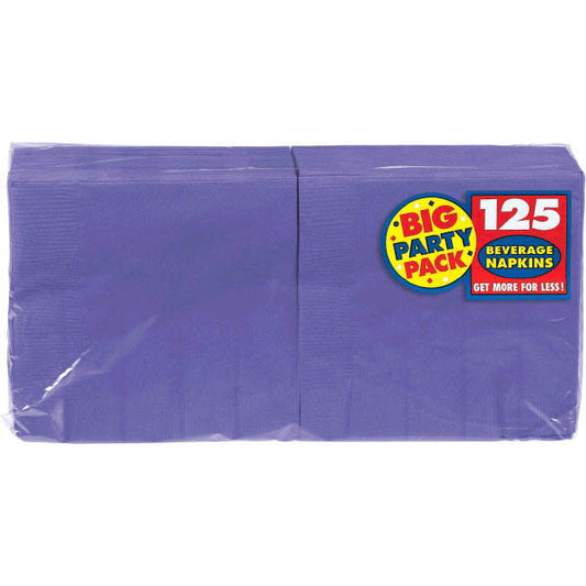 Beverage Napkins - Purple (125ct.)