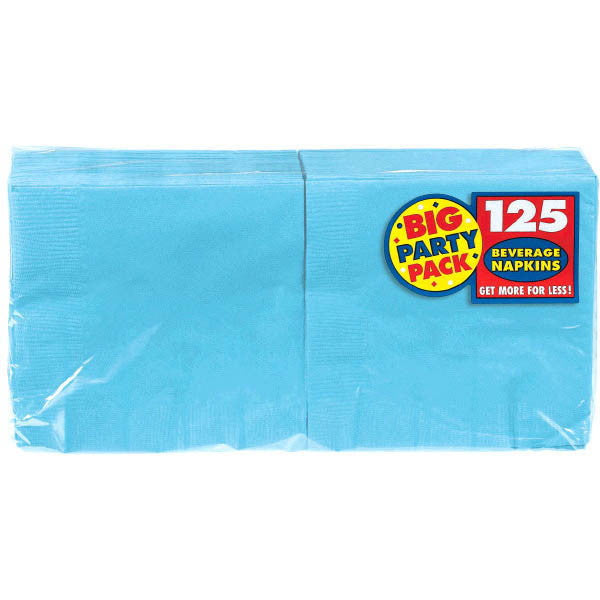 Beverage Napkins - Caribbean Blue (125ct.)