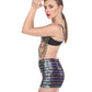 Sequin Stretchy Shorts: Mardi Gras - O/S