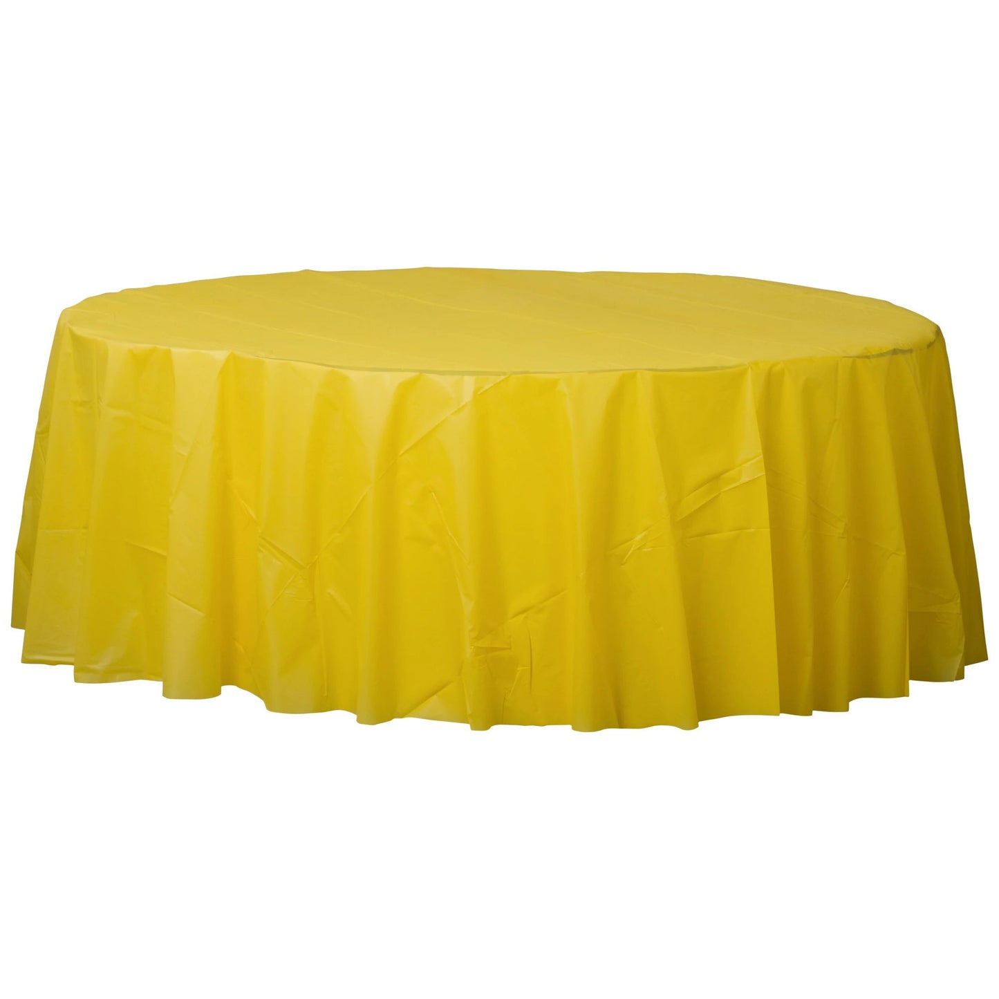 Plastic Table Cover: Round - Yellow