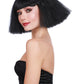 Crimped Wedge Bob Wig: Black