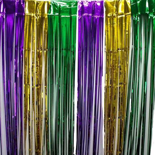 Mardi Gras Tinsel Curtain Backdrop 39" X 98"