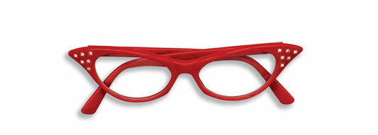 50’s Rhinestone Glasses: Red