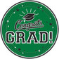 7” Round Graduation Plates: Green (12ct.)