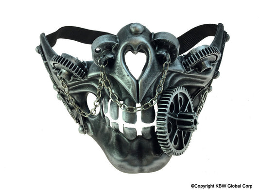 Steampunk Skull Mask - Silver/Gold  Assortment