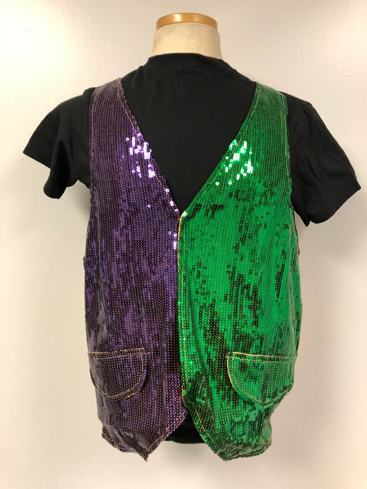 Mardi Gras Sequin Party Vest