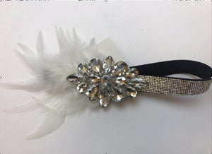 Flapper Headband: Gems/Silver