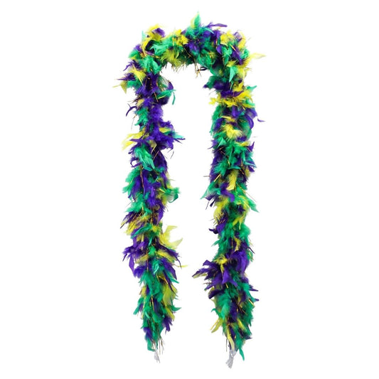 6' Mardi Gras Boa with Gold Tinsel - PGG