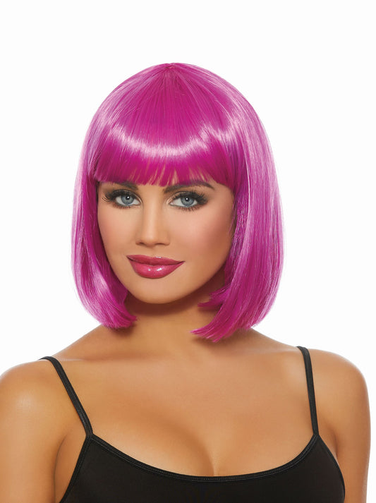 Mid-Length Bob Wig - Magenta