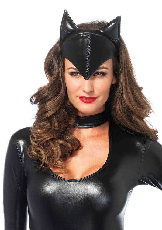 Feline Femme Fatale Mask - Black