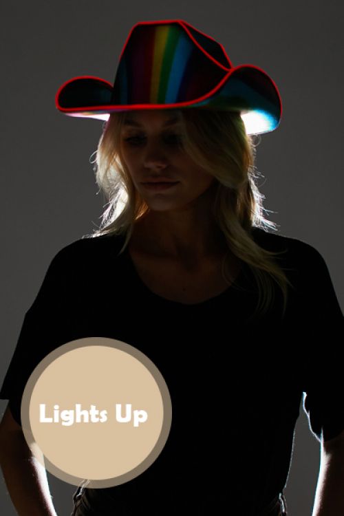 Neon Light-Up Cowboy Hat