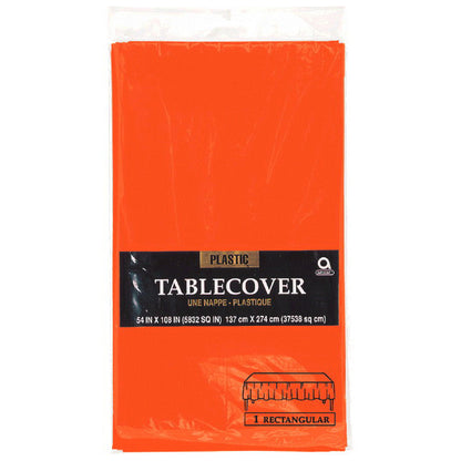 Plastic Table Cover: Rectangle - Orange