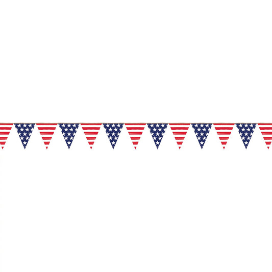 Stars and Stripes Pennant Banner