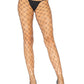 Rhinestone Fence Net Tights - Black