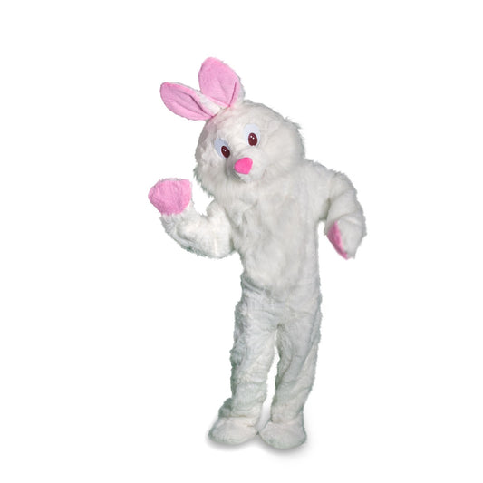 Long Hair Easter Bunny Mascot Costume: Standard