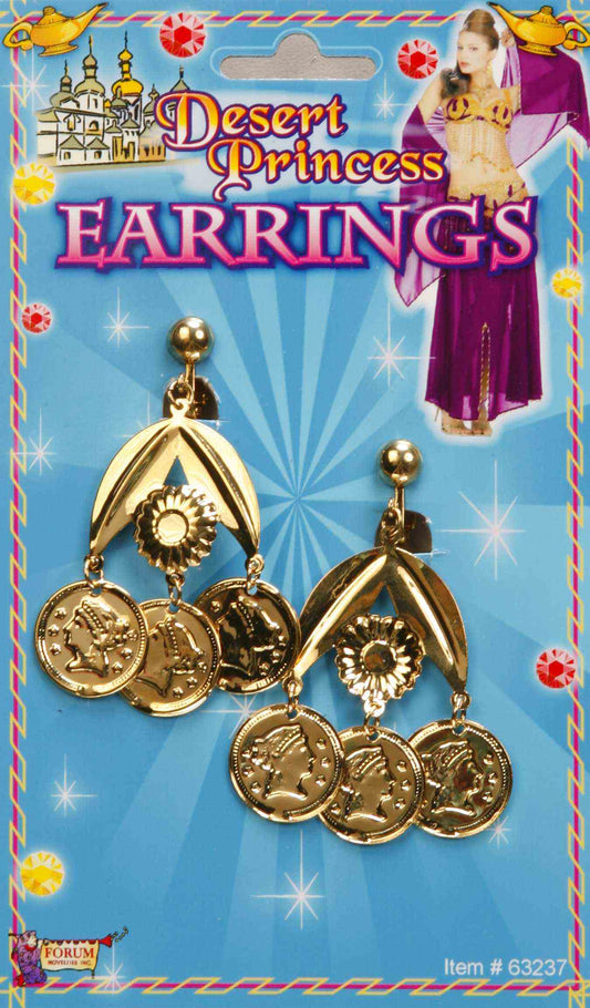 Desert Princess Gold Coin Earrings