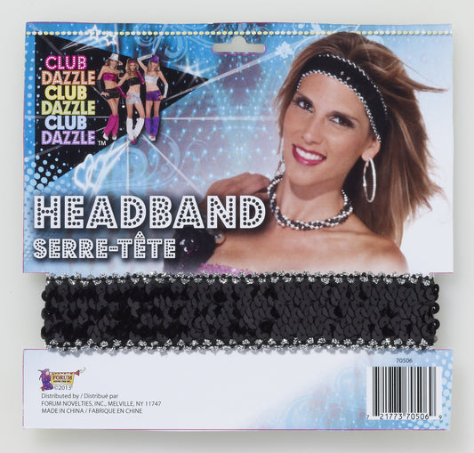 Sequin Headband: Black