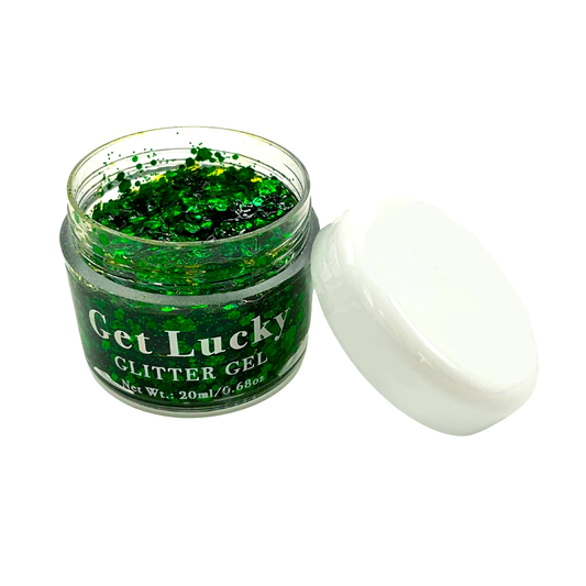 Get Lucky Green Glitter Gel