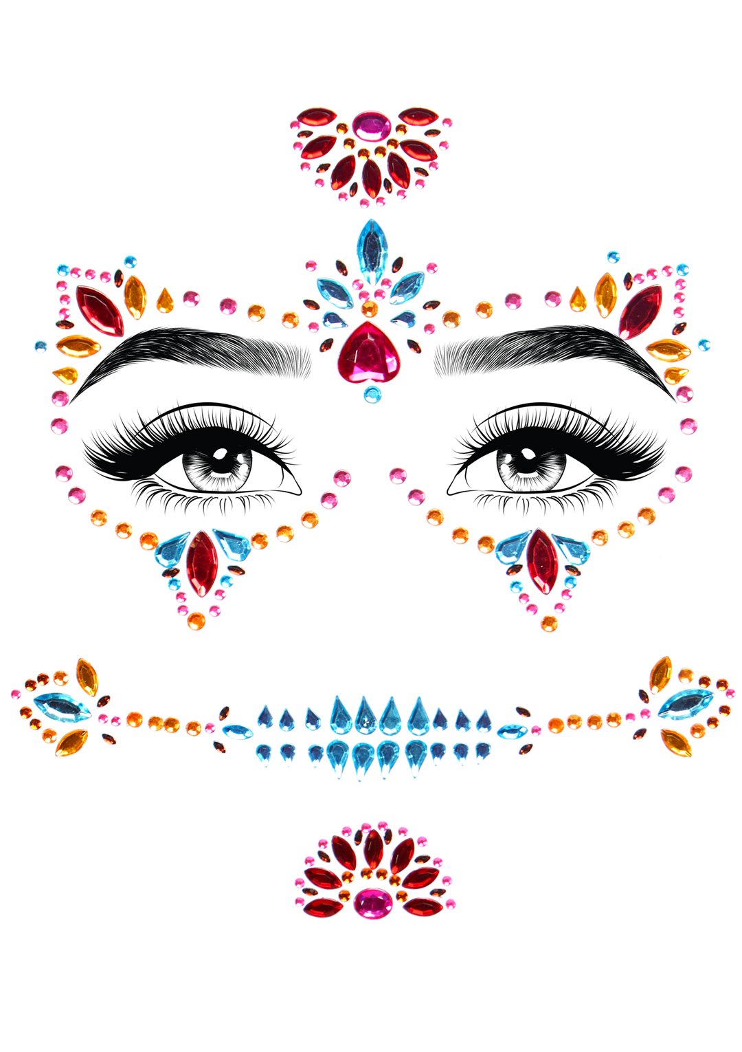 Face Jewels Stickers: Day of the Dead