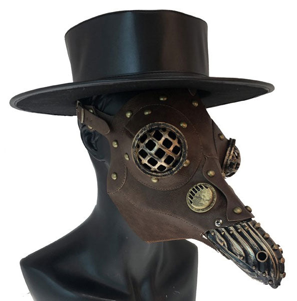 Brown Steampunk Plague Doctor Mask