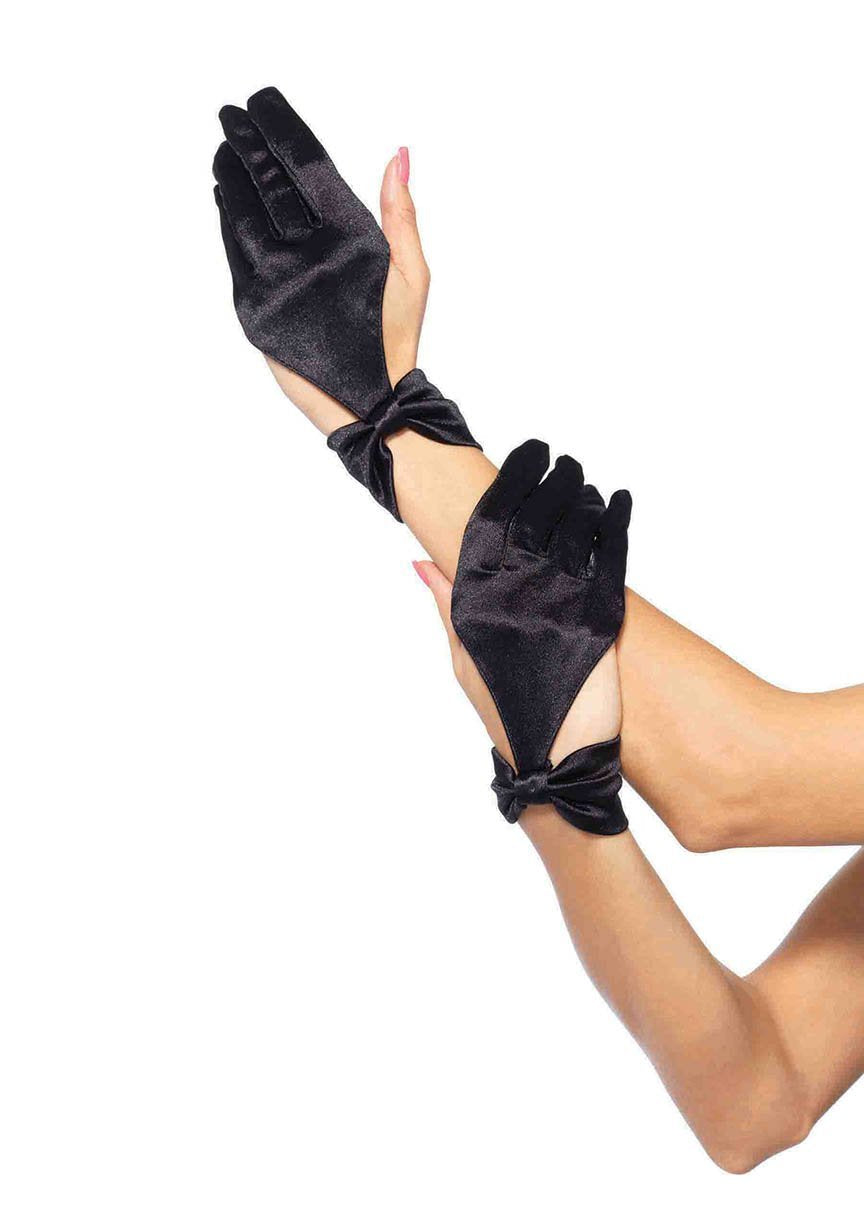 Satin Cut Out Gloves