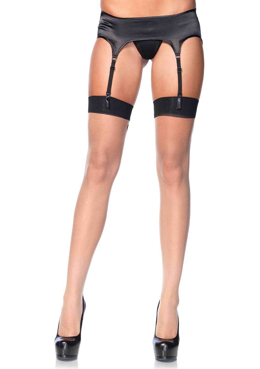 Baroque Backseam Stocking - Nude/Black