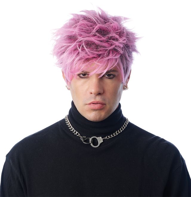 Men's Rap Rocker Wig - Pink