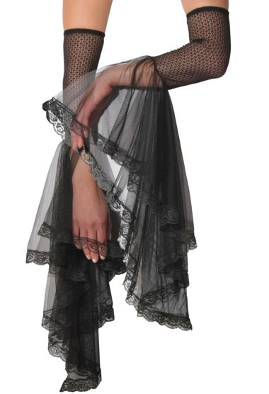 Women's Gloomy Gauntlet Sleeves: Black (Opus)