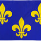 Mardi Gras Flag (3x5Ft): 3 Fleur De Lis - Blue