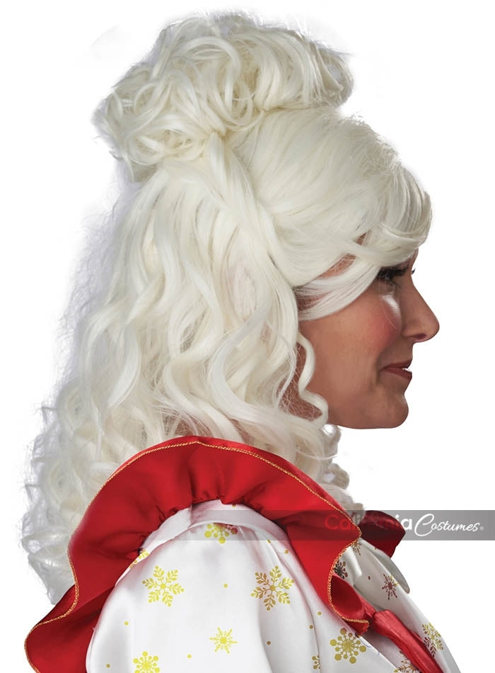 Mrs Claus Wig and Bun Clip