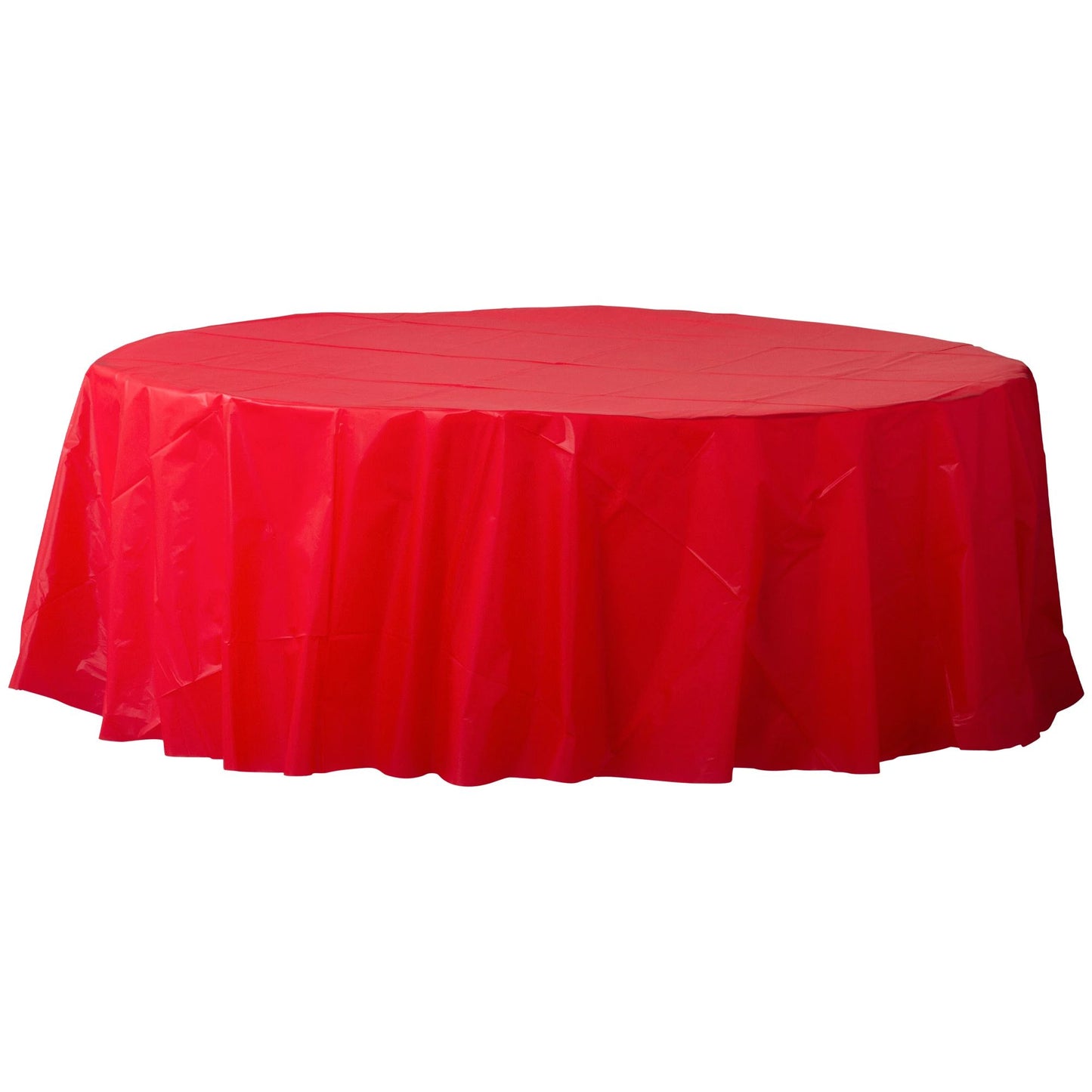 Plastic Table Cover: Round - Red