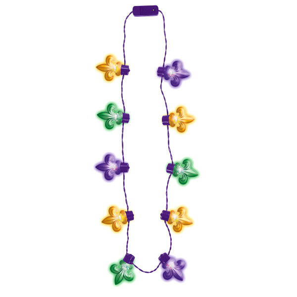 30" Mardi Gras Jumbo Light-Up Bulb Necklace