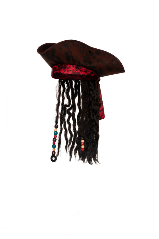 Pirate Hat With Headscarf & Dreads