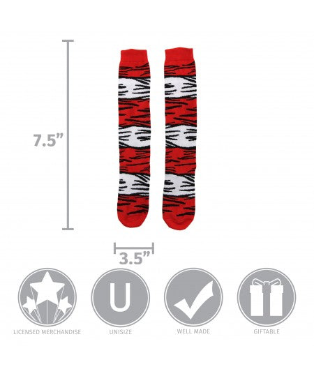 Dr. Seuss The Cat in the Hat Costume Socks Adult