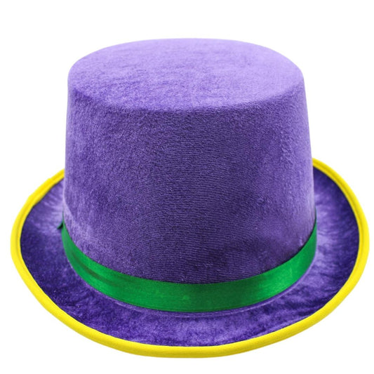 Purple, Green and Gold Felt Top Hat