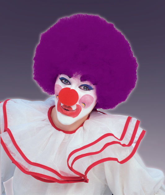 Adult Clown Afro Wig: Purple