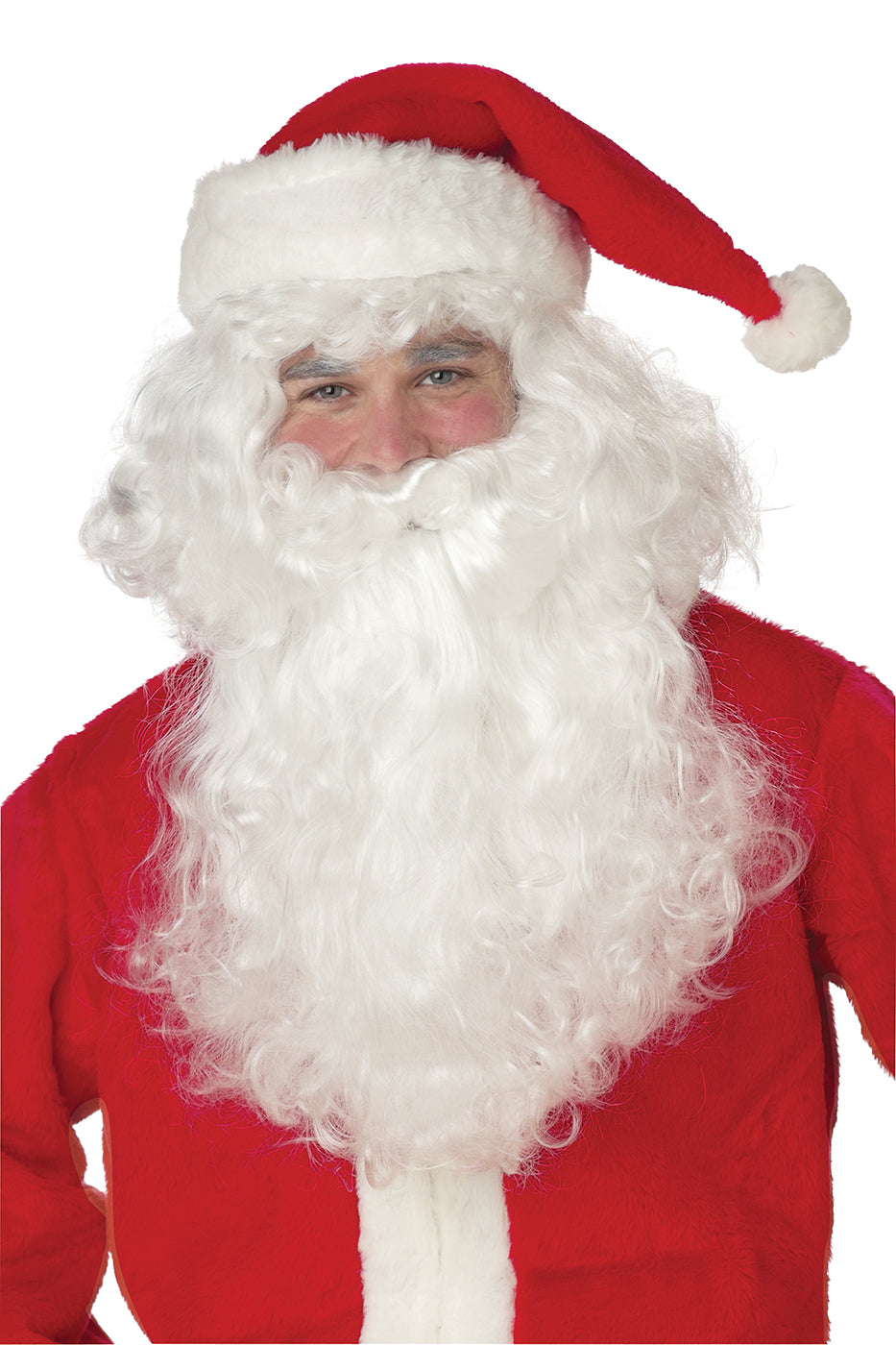 Santa Claus Beard & Wig: White