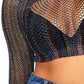 Rainbow Glitter Crop Top - Standard