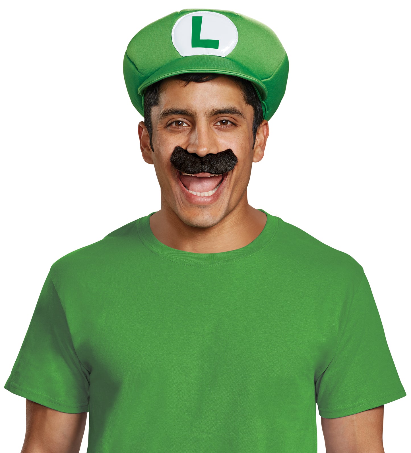 Luigi Hat & Mustache Kit - Adult